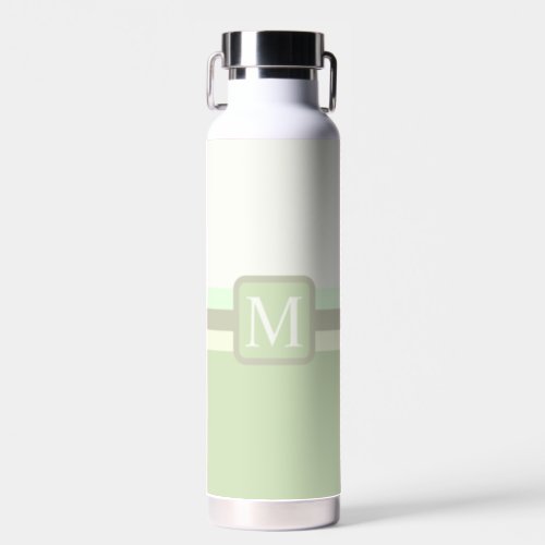 Custom Pale Pastel Green Grey White Color Block Water Bottle