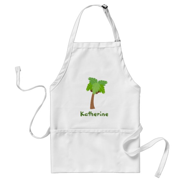 Custom Palm Tree Adult Apron (Front)