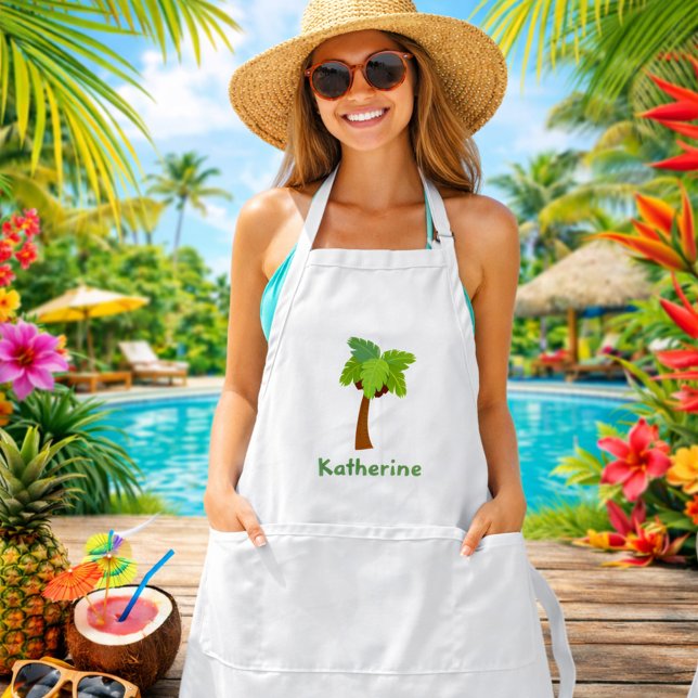 Custom Palm Tree Adult Apron (Creator Uploaded)
