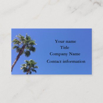 Custom Palm Tree Business Card by PhotosfromFlorida at Zazzle