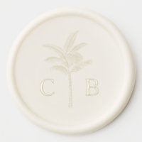 Custom Palm Tree Coastal Wedding Monogram