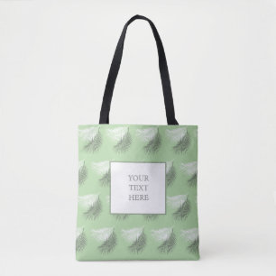 custom palm tree leaf background Tote Bag