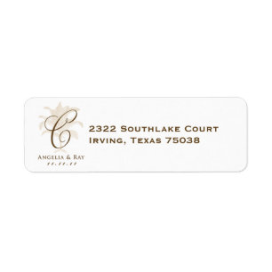 Custom Palm Tree Wedding Logo Label