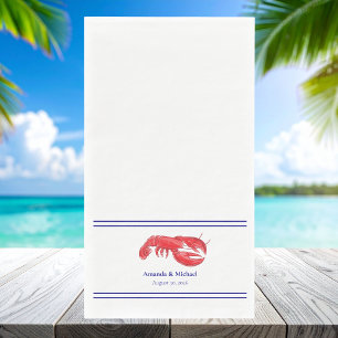 Custom Palm Tree Wedding / Names & Wedding Date Paper Guest Towels