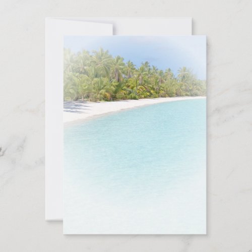 Custom Palms Beach Sand Sea Seaside Nature Note Card