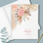 Custom Pampas Grass Blush Pink Floral Appointments Planner<br><div class="desc">This stylish appointments planner is decorated with watercolor pampas grass,  eucalyptus,  flowers,  and dried leaves.
Easily customizable.
Because we create our artwork you won't find this exact image from other designers.
Original Watercolor © Michele Davies.</div>