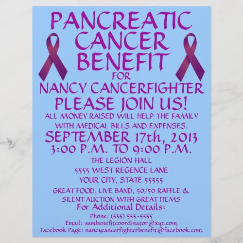 Custom Pancreatic Cancer Benefit Flyer