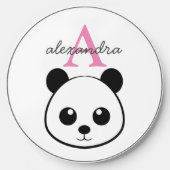 Custom Panda Monogram Wireless Charger – Cute  (Front)
