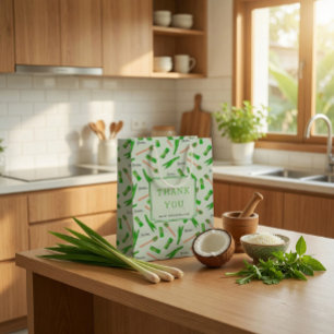 Custom Pandan Leaf Pattern Paper Bag