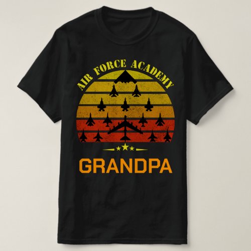 Custom Papa And Grandson Proud Air Force Grandpa T_Shirt