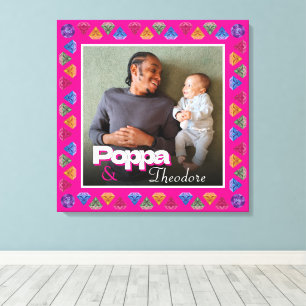 Custom Papa & Me Photo Keepsake – Personalized Canvas Print