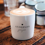 Custom Papa | Personalized New Grandpa Gift Espresso Cup<br><div class="desc">Start Papa’s morning with love and espresso! This charming personalized espresso cup features a custom name (like Anderson) and the word papa in a stylish handwritten script,  paired with a subtle heart.</div>