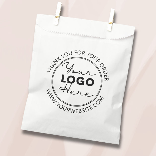 Custom Favor Bags with Company Logo Low Minimum | Zazzle