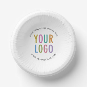 Custom Paper Bowls Company Logo Printed Disposable