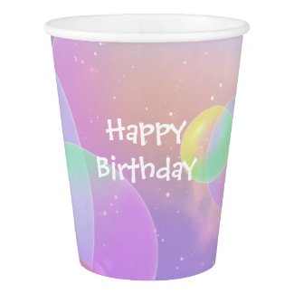 Custom Paper Cup, 9 oz Bubble Design Vaso De Papel