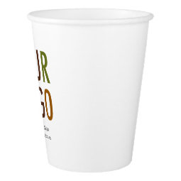 Custom Paper Cup Company Logo Promotional Bulk | Zazzle