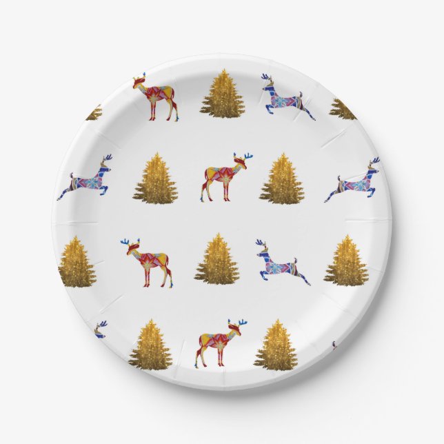 Custom Paper Cute Christmas Plates (Front)