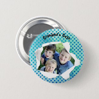 Custom Paper Hole Photo Blue Dots Template