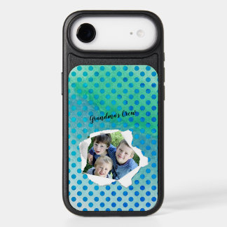Custom Paper Hole Photo Blue Polka Dot Template iPhone 17 Air Case