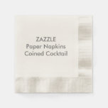 Custom Paper Napkins Ecru Coined Cocktail at Zazzle