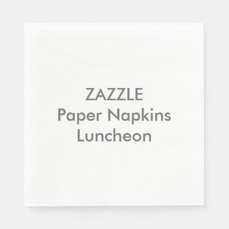 Custom Paper Napkins White Cocktail