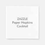 Custom Paper Napkins White Cocktail at Zazzle