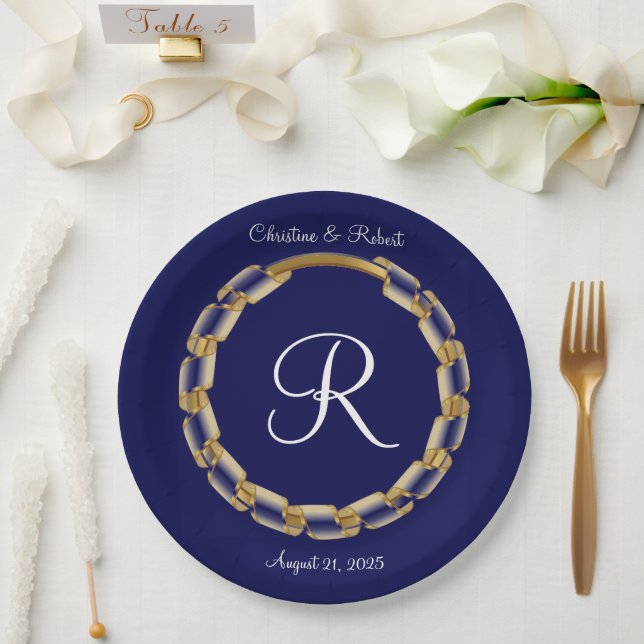 Custom Paper Paper Plates (Wedding)
