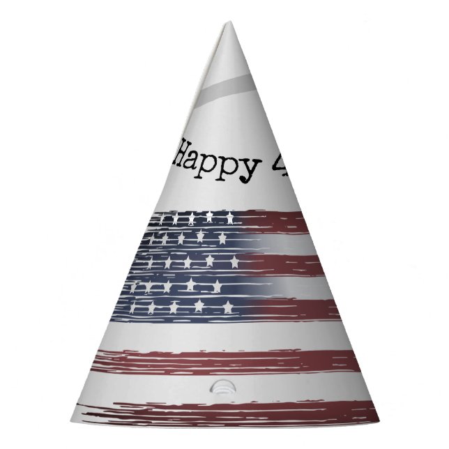 custom paper party hat airplane American flag  (Left)