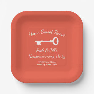 Custom paper plates for housewarming BBQ party