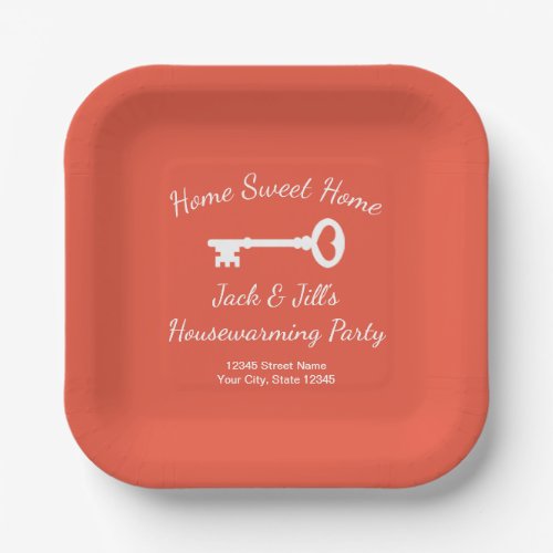 Custom paper plates for housewarming BBQ party 