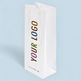 Custom Paper Wine Bag with Company Logo No Minimum