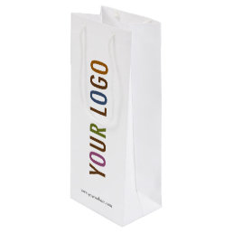 Custom Paper Wine Bag with Company Logo No Minimum