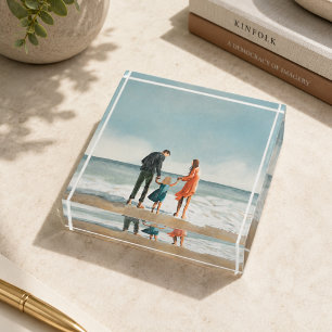 Custom Paperweight   Family Photo Artwork Keepsake