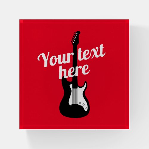 Custom paperweight gift for guitarist or musician