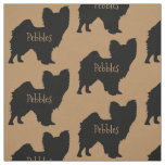 Custom Papillon Dog Fabric