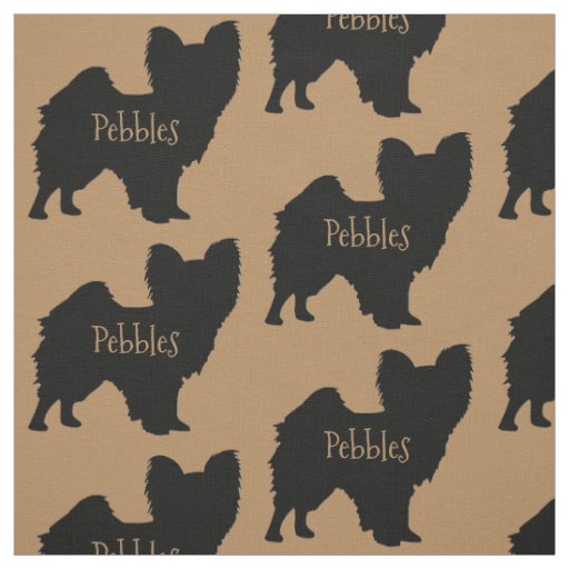 Custom Papillon Dog Fabric