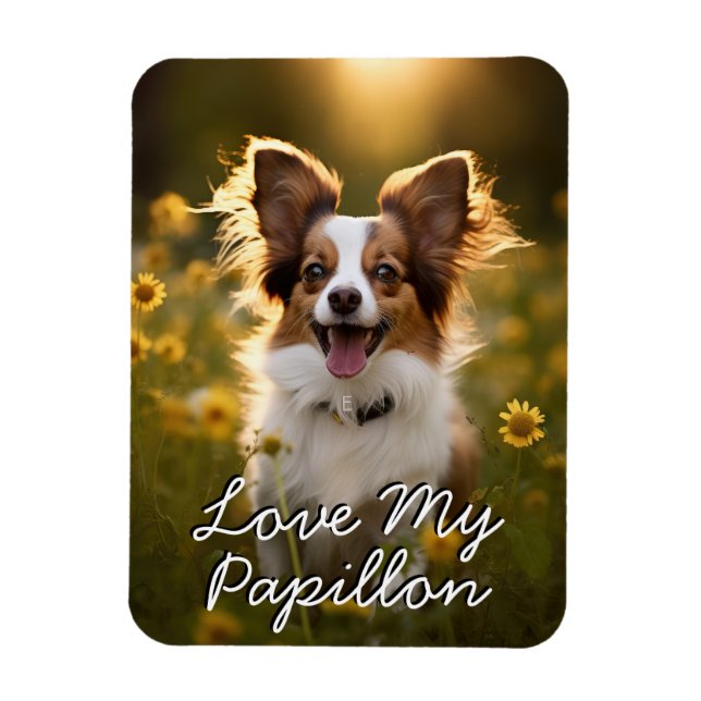 Custom Papillon Fridge Magnet (Vertical)