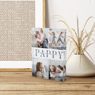Custom Pappy Grandchildren Photo Block