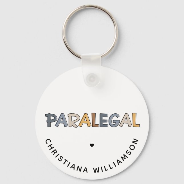 Custom Paralegal Legal Assistant Gifts Keychain (Front)
