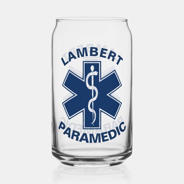 Custom Paramedic EMT EMS Can Glass (Front)