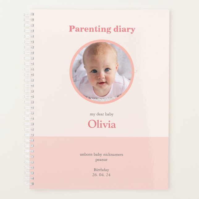 custom parenting diary notebook (Front)