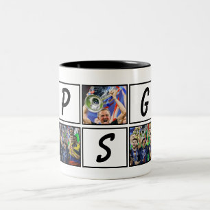 Custom Paris Football Mug, Personalized Champions Two-Tone Coffee Mug