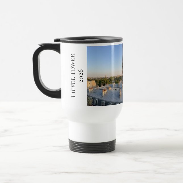 Custom  Paris panoramic skyline Travel  Mug (Left)