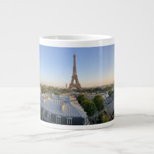 Custom Paris Panoramic Skyline View Eiffel Tower Giant Coffee Mug