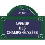 Custom Paris Street Sign Cutout<br><div class="desc">Custom Paris street sign acrylic cutout - personalize it with your own text or customize it further if you wish to change the layout and fonts.</div>