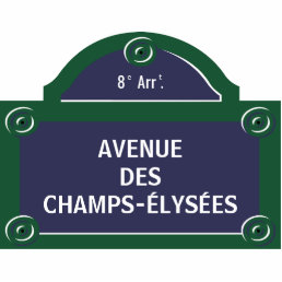Custom Paris Street Sign Cutout