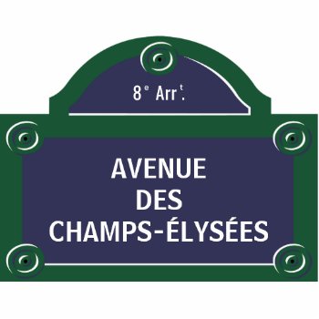 Custom Paris Street Sign Cutout by BluePlanet at Zazzle