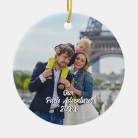Custom Paris Travel Photo Christmas Tree