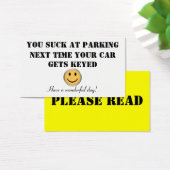 Custom parking card (Desk)