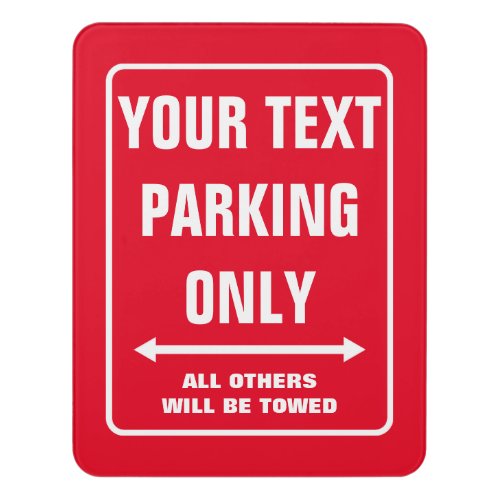 Custom Parking Only Sign for business shop